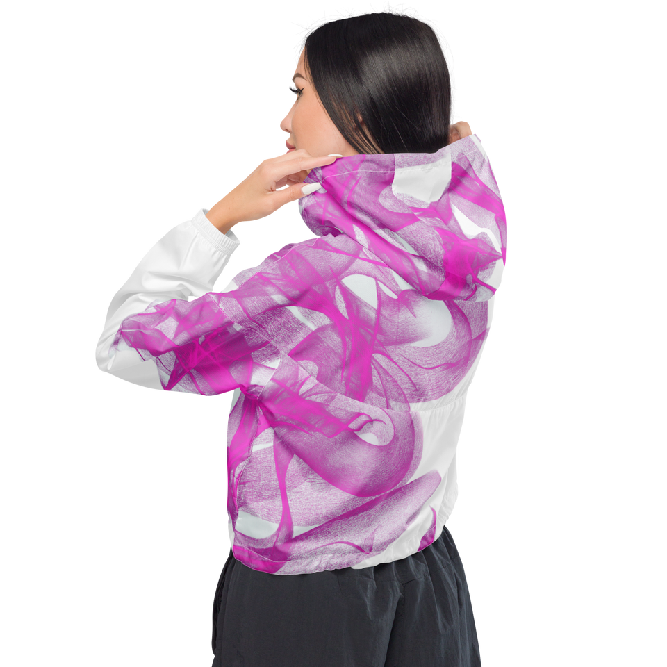 Flow Fuchsia Cropped Windbreaker