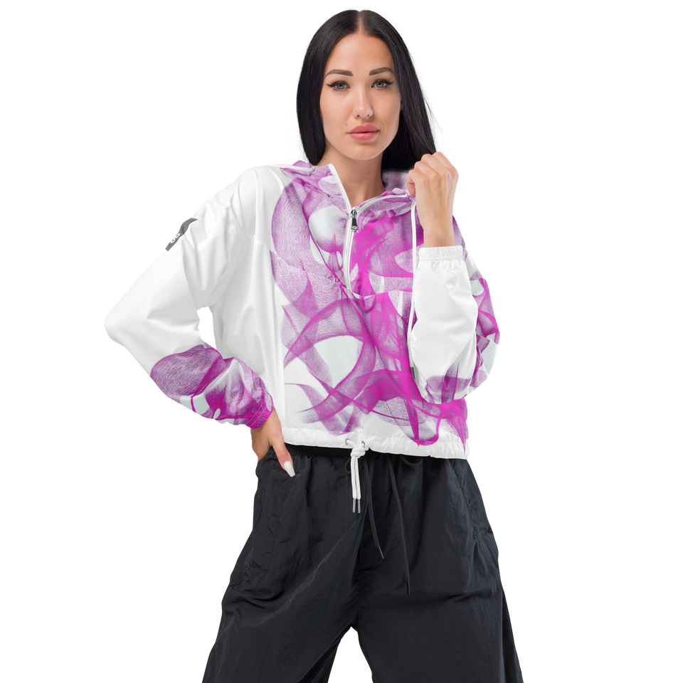 Flow Fuchsia Cropped Windbreaker