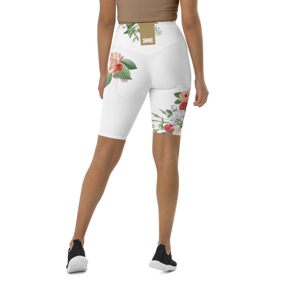 MA White Biker Shorts