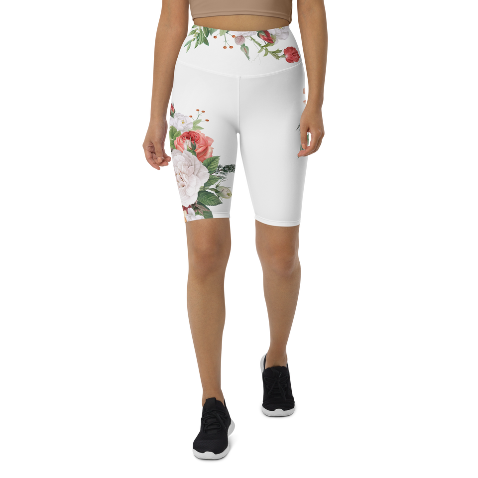 MA White Biker Shorts