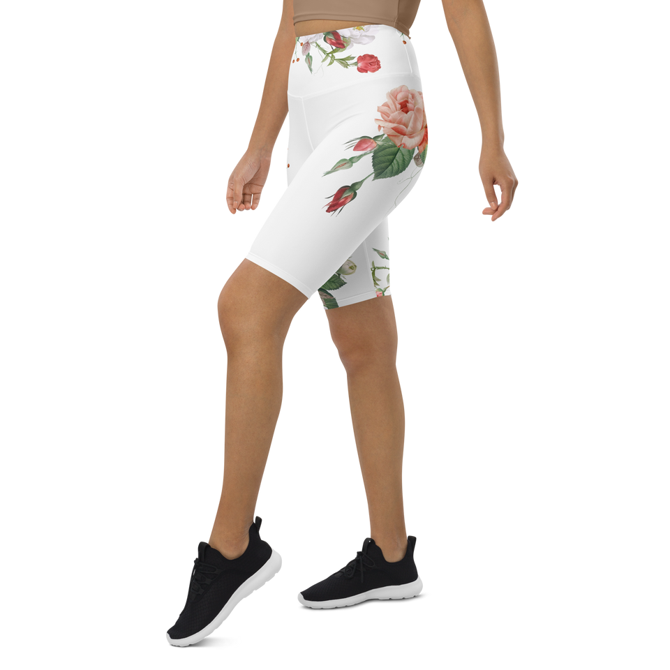 MA White Biker Shorts