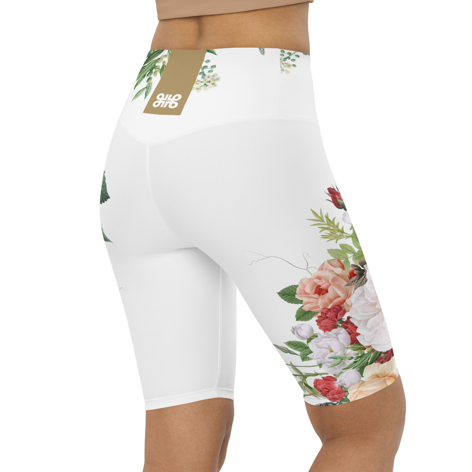 MA White Biker Shorts