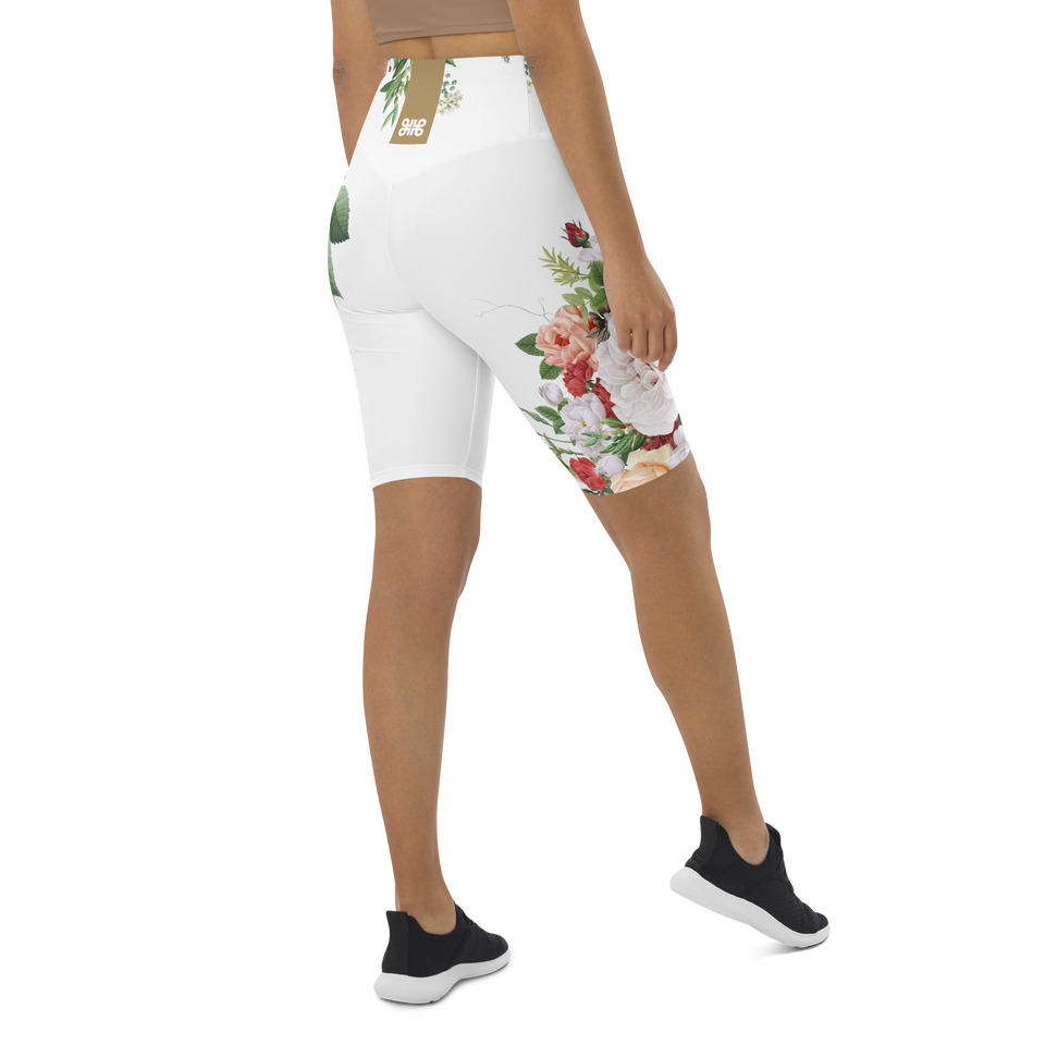 MA White Biker Shorts