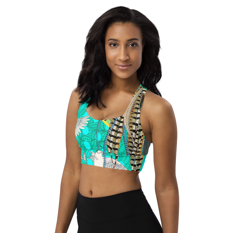Paradis Turquoise Longline Sports Bra