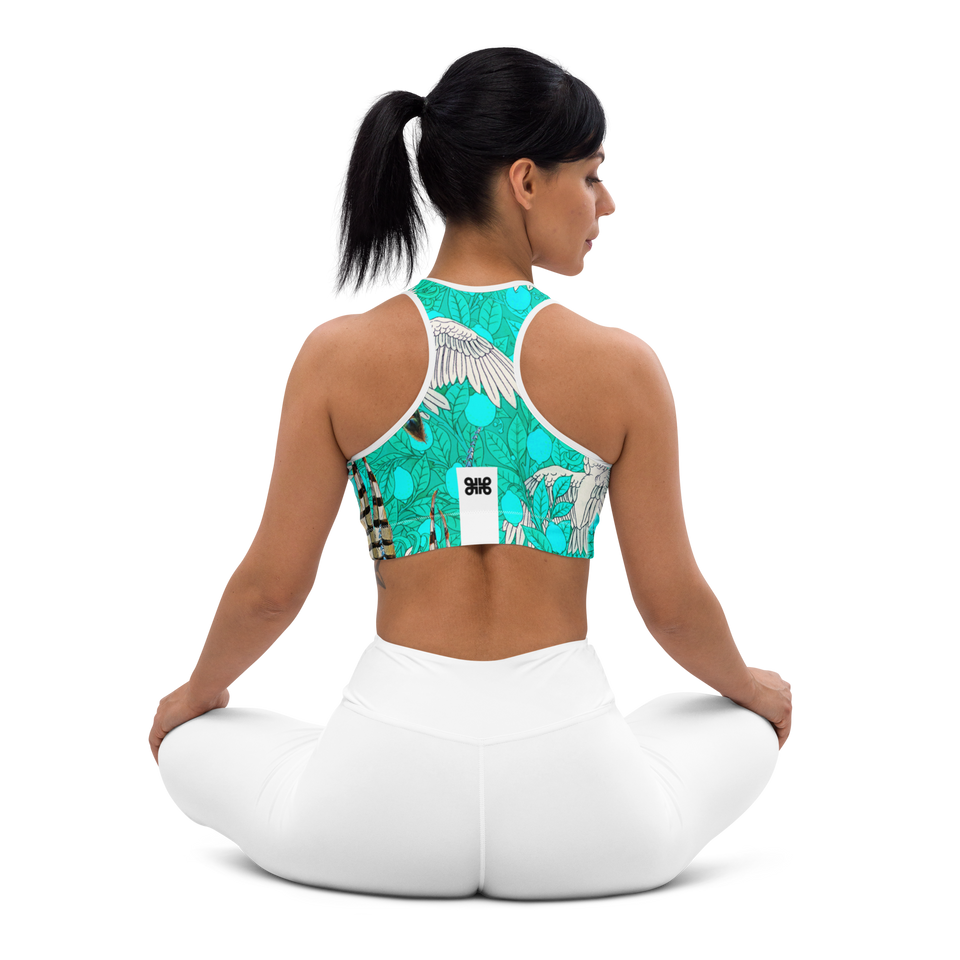 Paradis Turquoise Padded Sports Bra