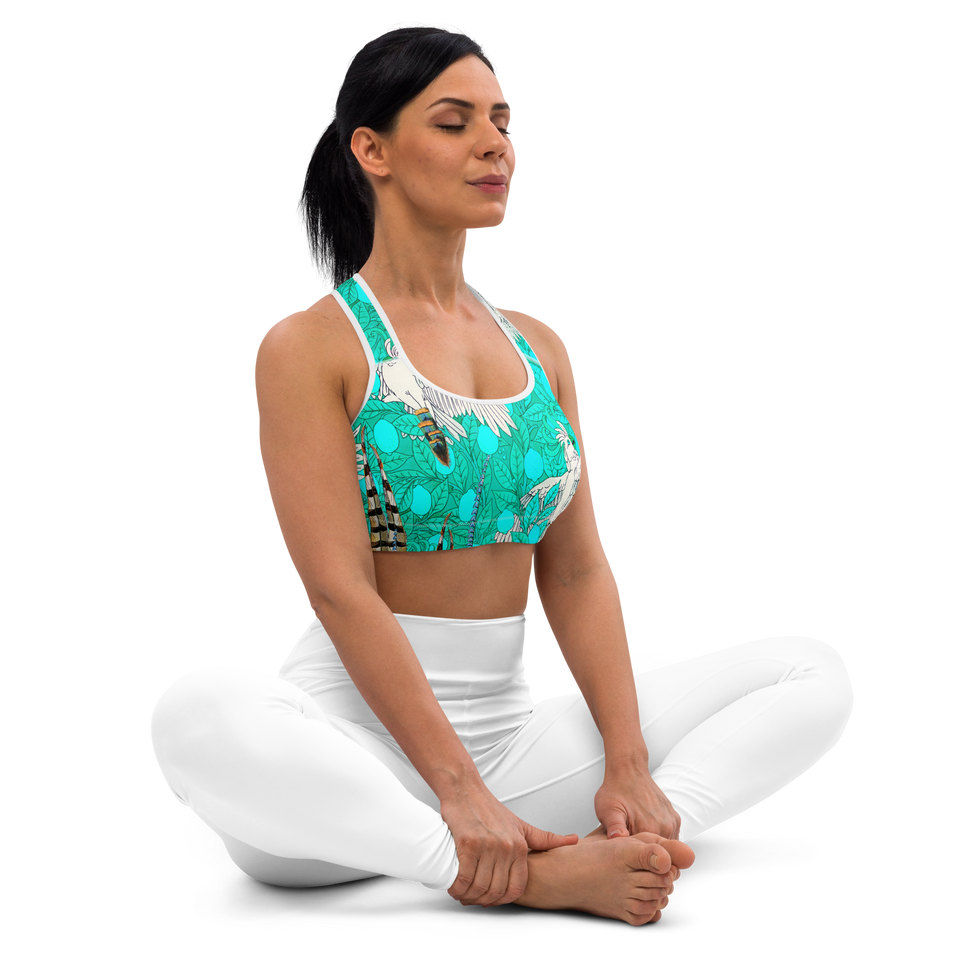 Paradis Turquoise Padded Sports Bra