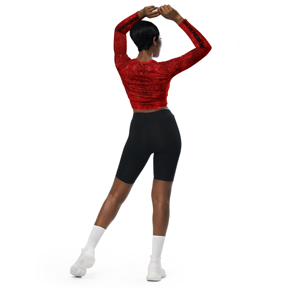 Rêves Rouge Long-Sleeve Crop Top