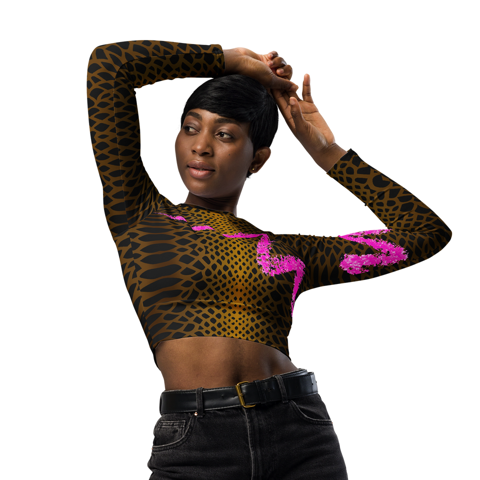 Sauvage Long-Sleeve Crop Top