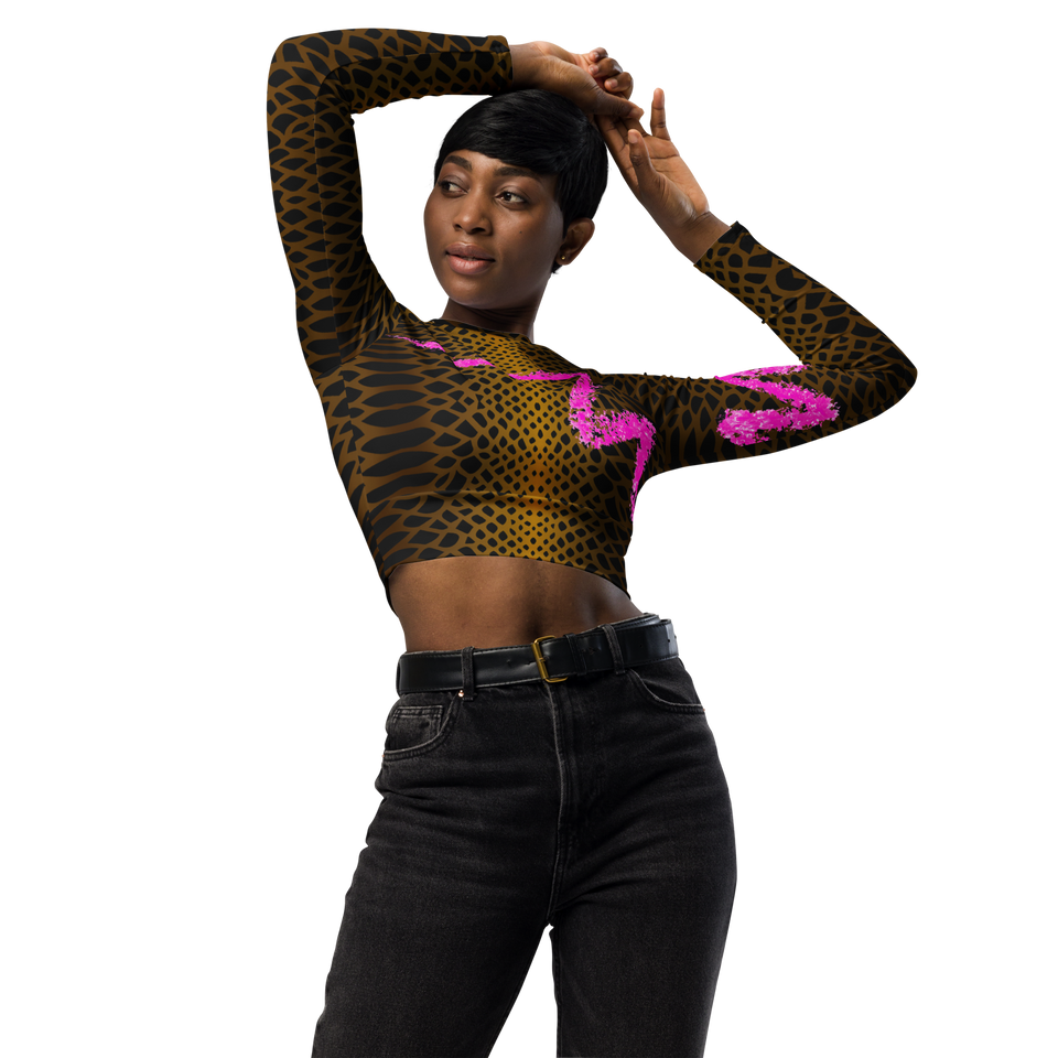 Sauvage Long-Sleeve Crop Top