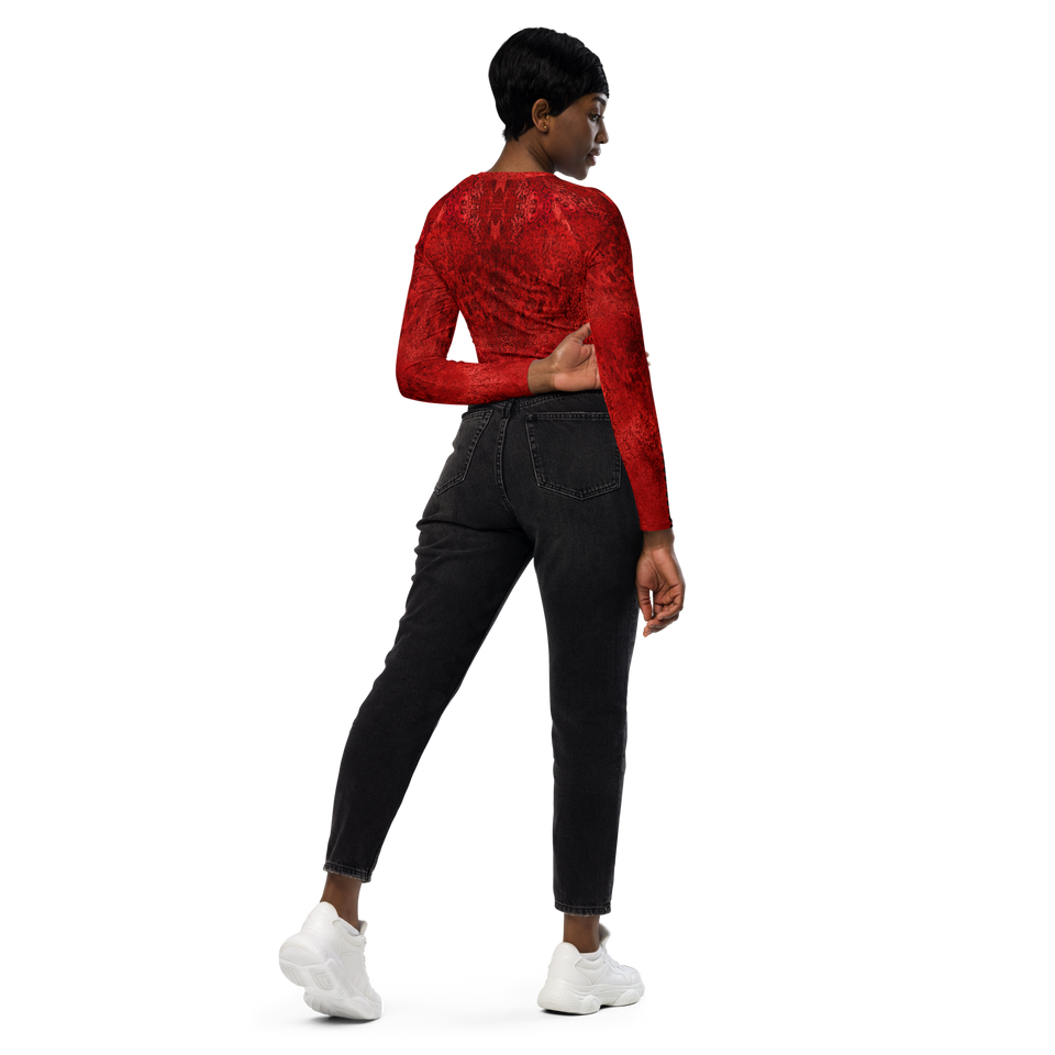 Rêves Rouge Long-Sleeve Crop Top