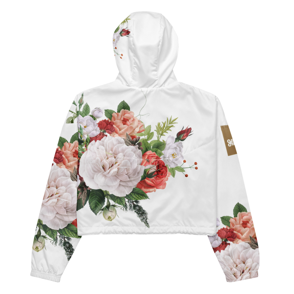 MA White Cropped Windbreaker