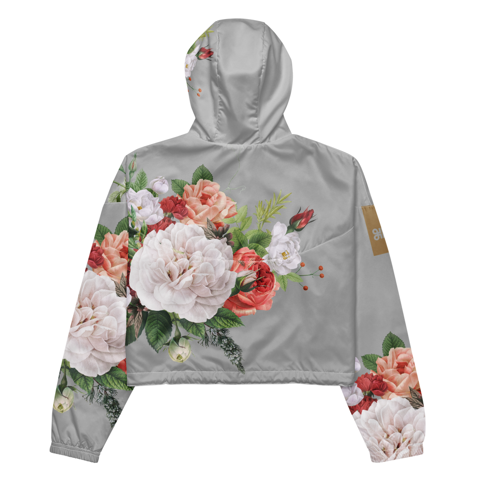 MA Gray Cropped Windbreaker