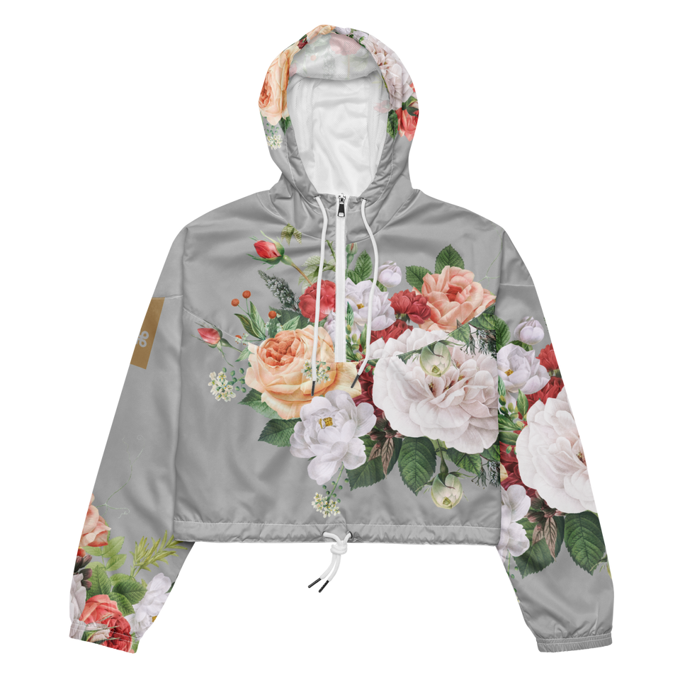 MA Gray Cropped Windbreaker