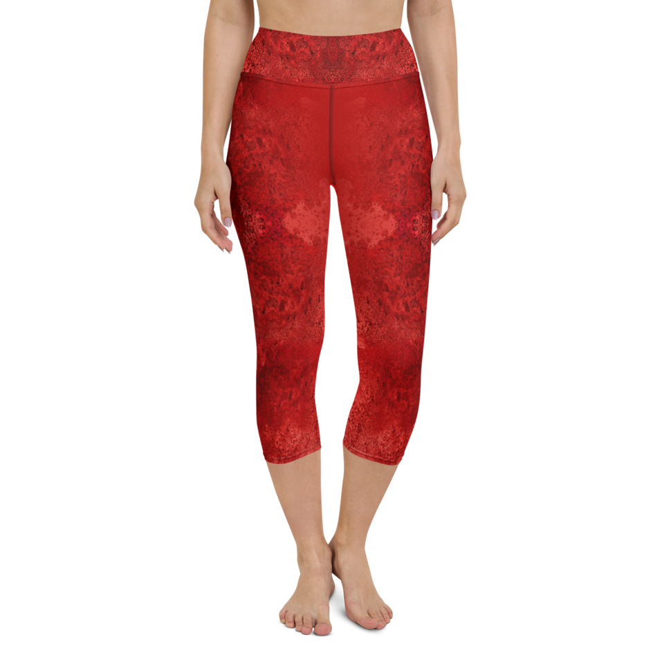 Rêves Rouge High-Rise Capri Leggings