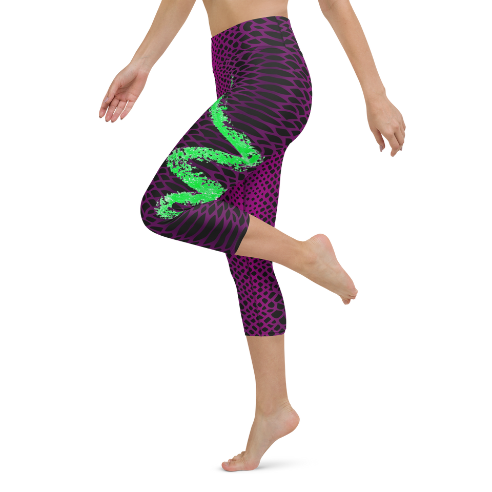 Sauvage Violette High-Rise Capri Leggings