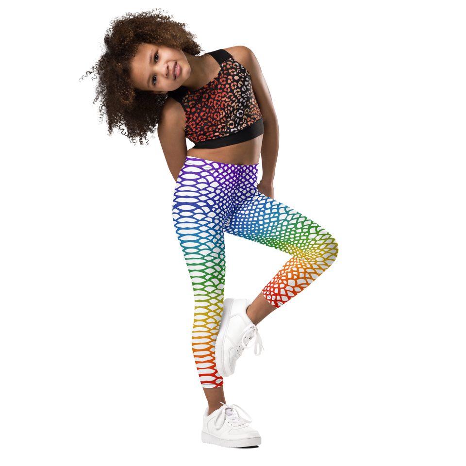 Kids rainbow leggings hot sale