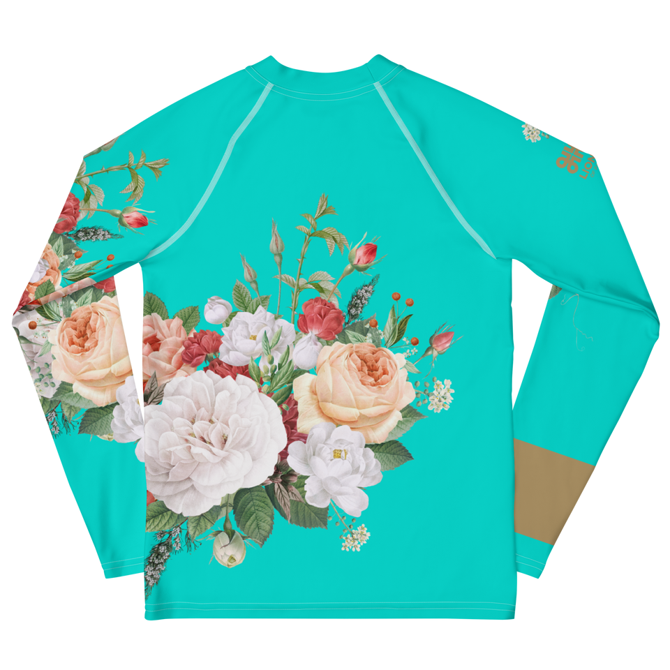 MA Turquoise Youth Print Top