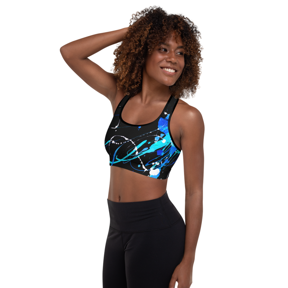 Ombres Noires Padded Sports Bra